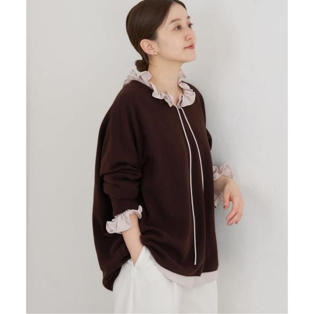 イエナ（IENA）/《追加3》Fineニュージーウール ニュアンス Vプルオーバー