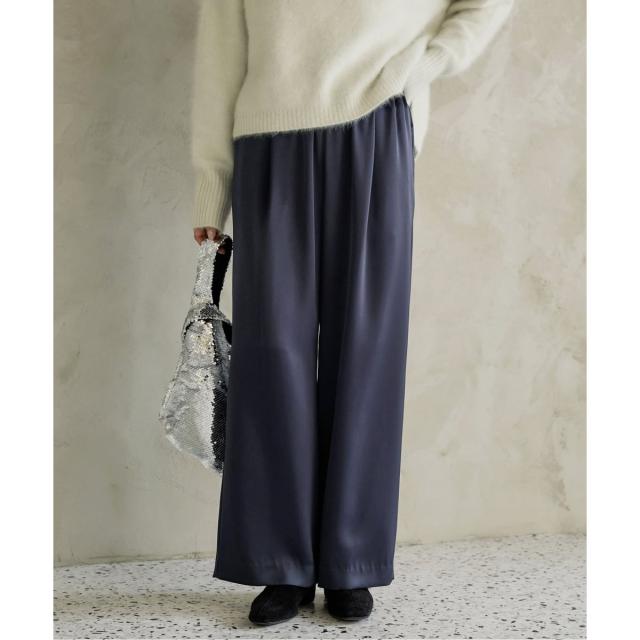 イエナ（IENA）/《追加2》ダブルサテンイージーパンツ