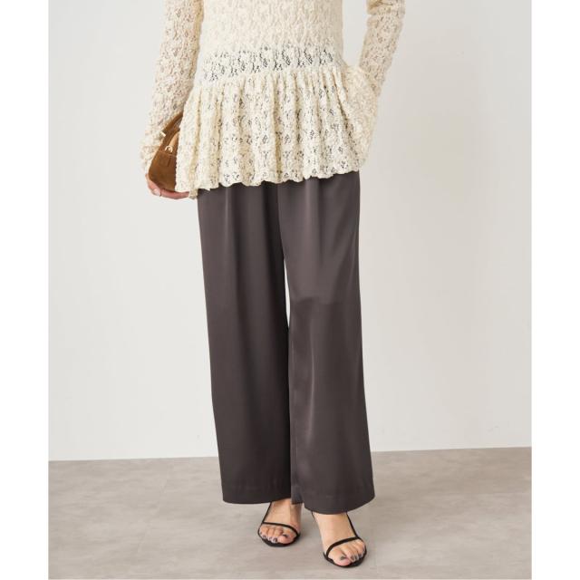 イエナ（IENA）/《追加2》ダブルサテンイージーパンツ