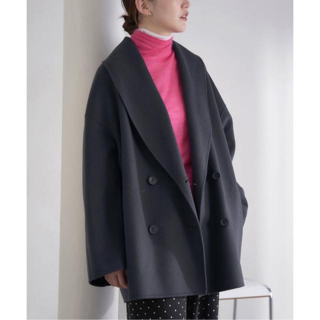 イエナ（IENA）/《追加2》Super160 ショールカラーハーフコート