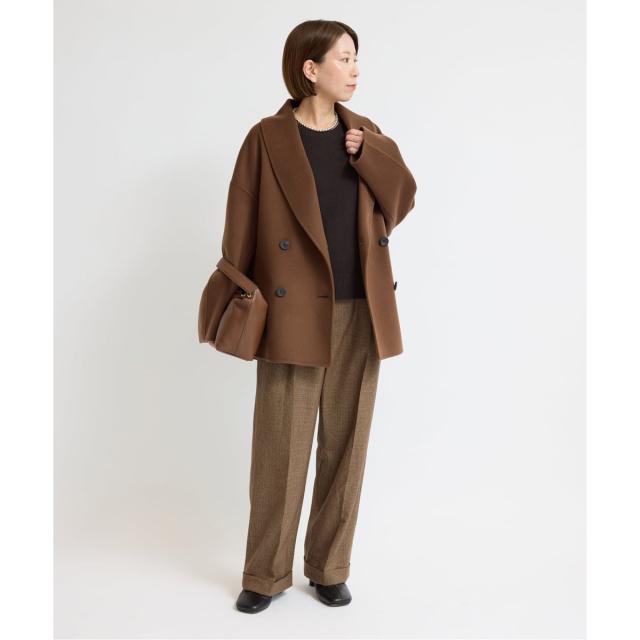 イエナ（IENA）/《追加2》Super160 ショールカラーハーフコート