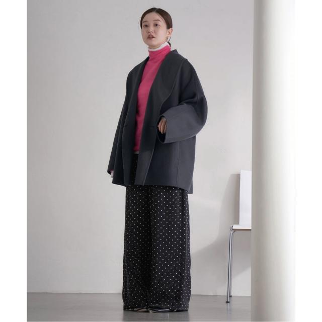 イエナ（IENA）/《追加2》Super160 ショールカラーハーフコート