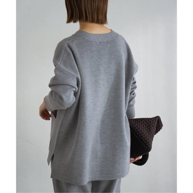 イエナ（IENA）/《予約》スーパーファインスムースVネックミドルカーディガン