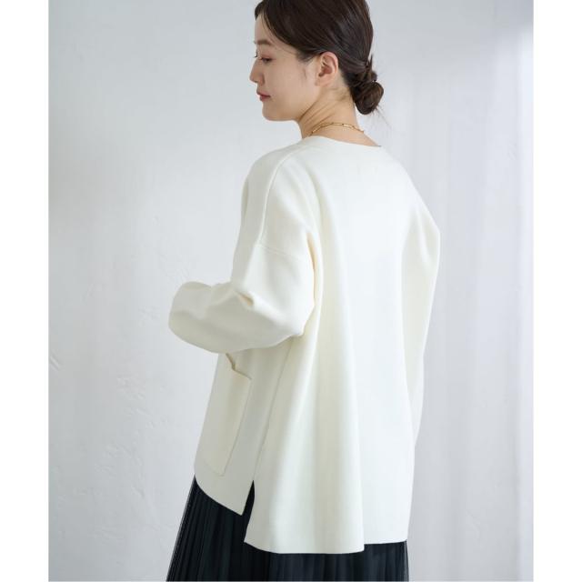 イエナ（IENA）/《予約》スーパーファインスムースVネックミドルカーディガン