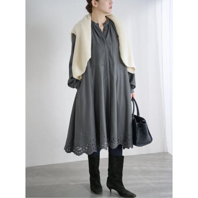 【NEW】イエナ（IENA）/エンブロイダードティアードレス