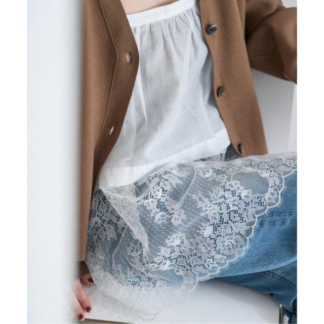 イエナ（IENA）/《追加2予約》Heriter/エリテ リバーレースキャミソール