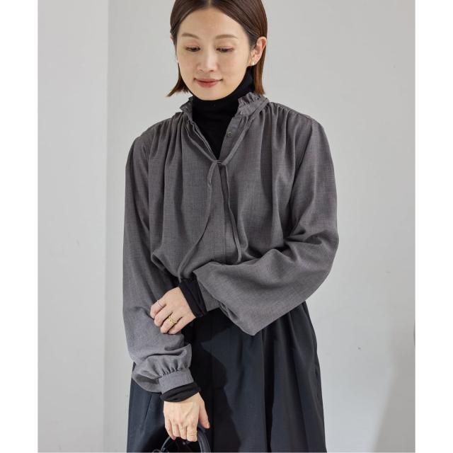 【NEW】イエナ（IENA）/《追加》TWフリルネックブラウス