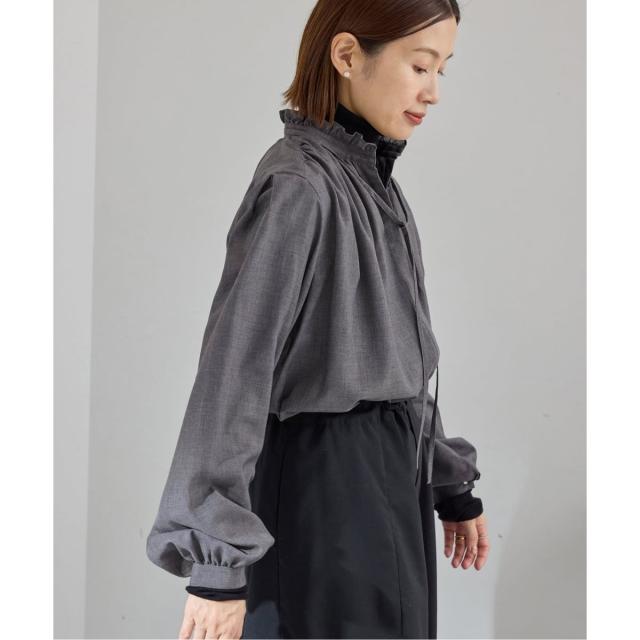 【NEW】イエナ（IENA）/《追加》TWフリルネックブラウス