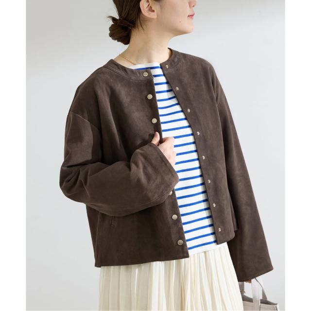 イエナ　ブルゾン IENA LA BOUCLE ハウンドトゥースツィードブルゾン（その他ブルゾン