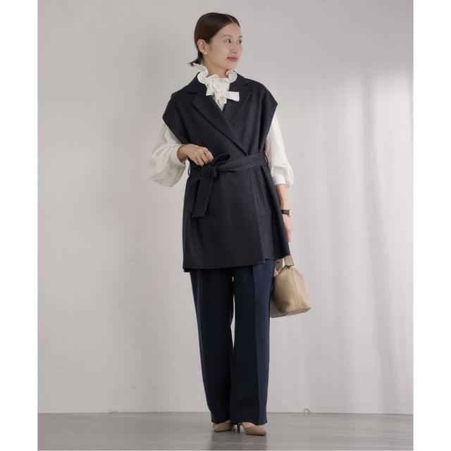 イエナ(IENA)/&NAVY ジョーゼットサイドゴムタックパンツの イエナ(IENA)/&NAVY ジョーゼットサイドゴムタックパンツの