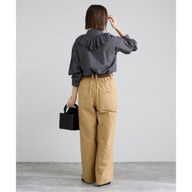 イエナ（IENA）/ドビーカットワークフリルブラウスの通販はau PAY