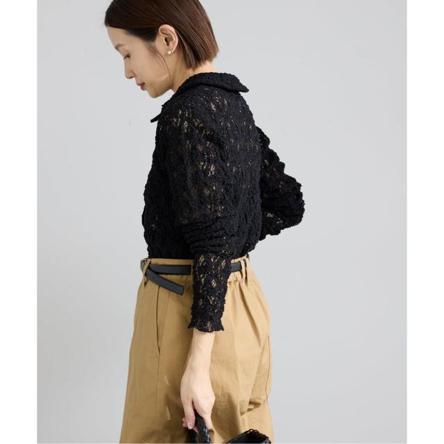 イエナ（IENA）/《追加》Flowerストレッチレース ポロシャツ 【公式通販】