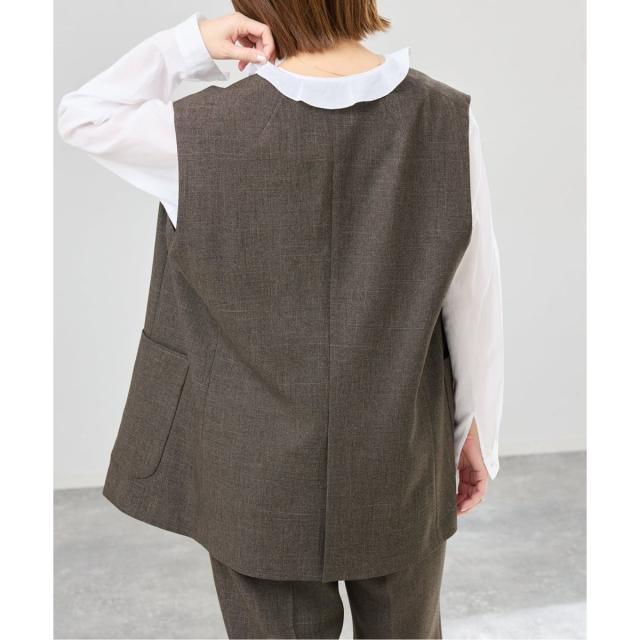 イエナ（IENA）/《セットアップ対応》ウォッシャブル シャークツイード ジレ_6