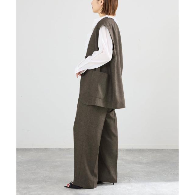 イエナ（IENA）/《セットアップ対応》ウォッシャブル シャークツイード ジレ_8