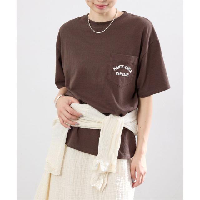 イエナ（IENA）/BLACK ポケット付きプリントTシャツ