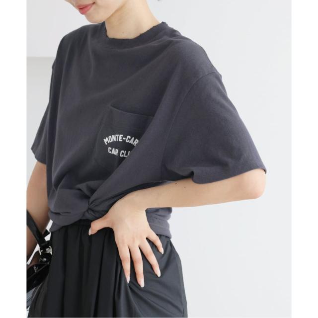 イエナ（IENA）/BLACK ポケット付きプリントTシャツ