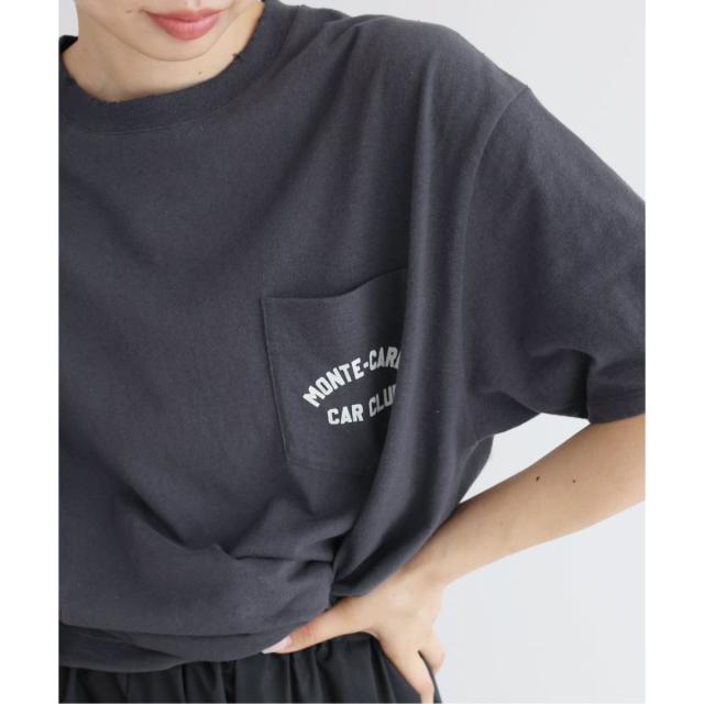 イエナ（IENA）/BLACK ポケット付きプリントTシャツ
