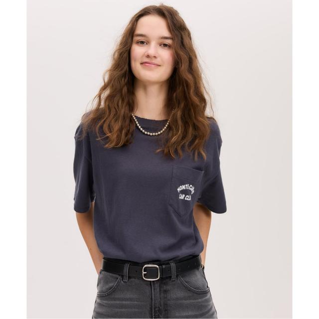 イエナ（IENA）/BLACK ポケット付きプリントTシャツ