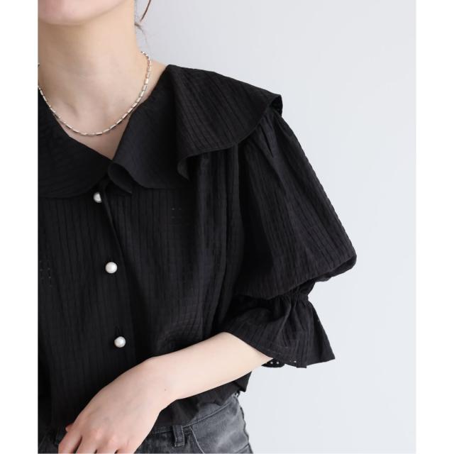 イエナ（IENA）/BLACK 襟フリルブラウスの通販はau PAY マーケット