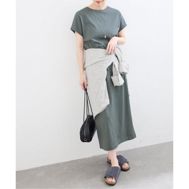 イエナ（IENA）/ATON/エイトン SUVIN 60/2 CAP SLEEVE DRESS ワンピース_1