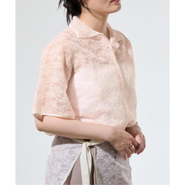 【NEW】イエナ（IENA）/《一部店舗限定/手洗い可》フラワージャガード シャツプルオーバー_1