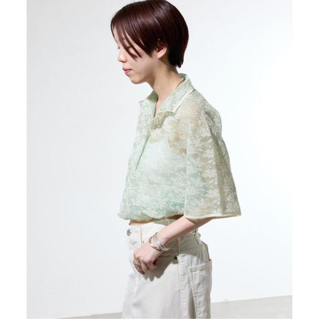【NEW】イエナ（IENA）/《一部店舗限定/手洗い可》フラワージャガード シャツプルオーバー_5
