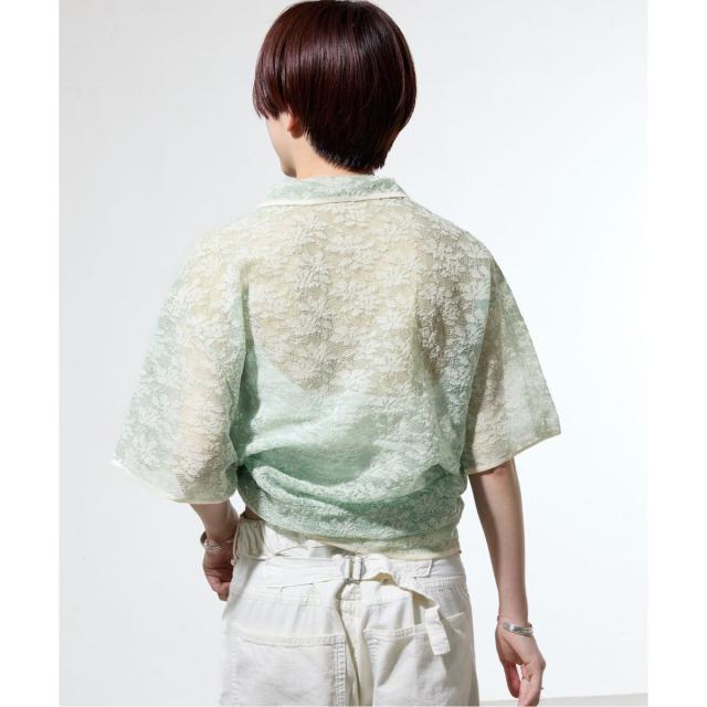 【NEW】イエナ（IENA）/《一部店舗限定/手洗い可》フラワージャガード シャツプルオーバー_6