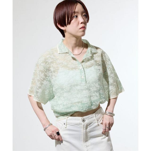 【NEW】イエナ（IENA）/《一部店舗限定/手洗い可》フラワージャガード シャツプルオーバー_8