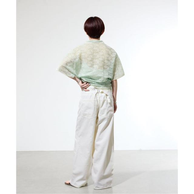【NEW】イエナ（IENA）/《一部店舗限定/手洗い可》フラワージャガード シャツプルオーバー_12