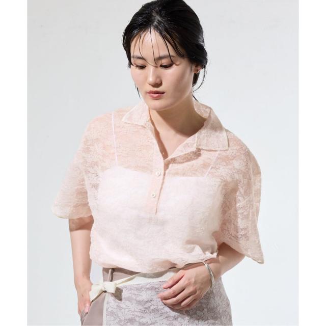 【NEW】イエナ（IENA）/《一部店舗限定/手洗い可》フラワージャガード シャツプルオーバー_14