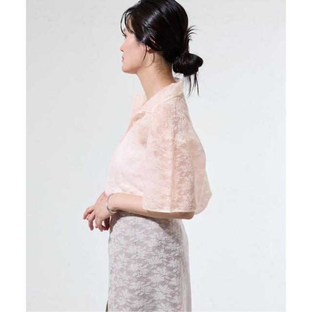 【NEW】イエナ（IENA）/《一部店舗限定/手洗い可》フラワージャガード シャツプルオーバー_15