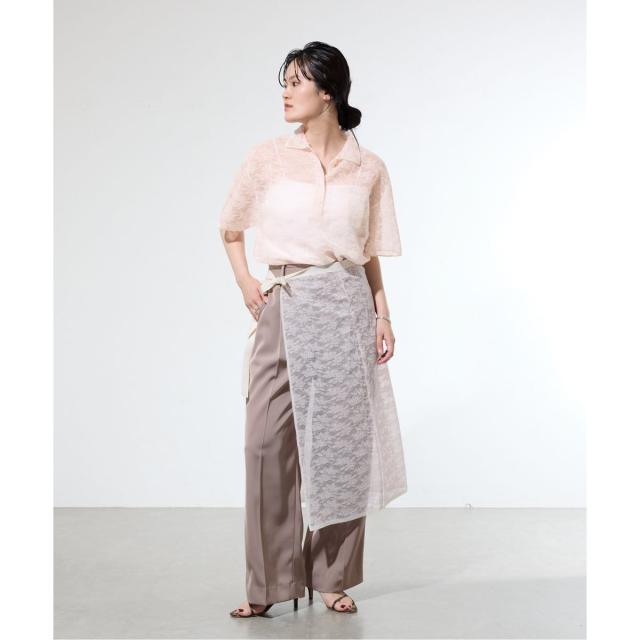 【NEW】イエナ（IENA）/《一部店舗限定/手洗い可》フラワージャガード シャツプルオーバー_19