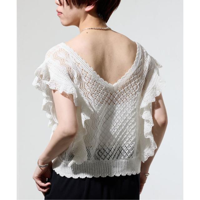 【NEW】イエナ（IENA）/《一部店舗限定》クロシェニット Vネックレイヤードベスト_1