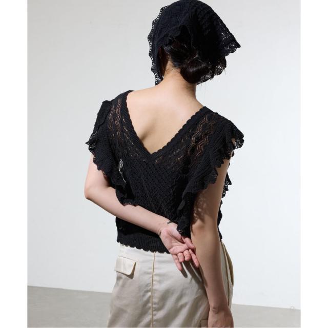 【NEW】イエナ（IENA）/《一部店舗限定》クロシェニット Vネックレイヤードベスト_6