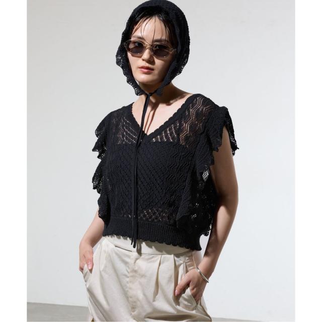 【NEW】イエナ（IENA）/《一部店舗限定》クロシェニット Vネックレイヤードベスト_8