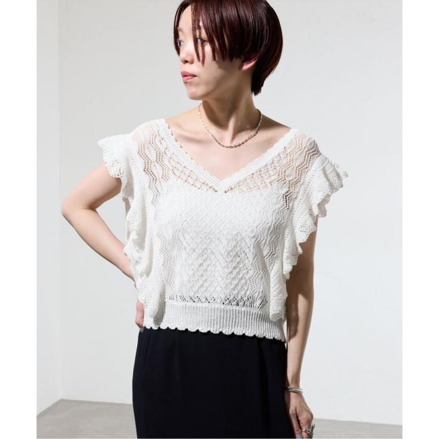 【NEW】イエナ（IENA）/《一部店舗限定》クロシェニット Vネックレイヤードベスト_13