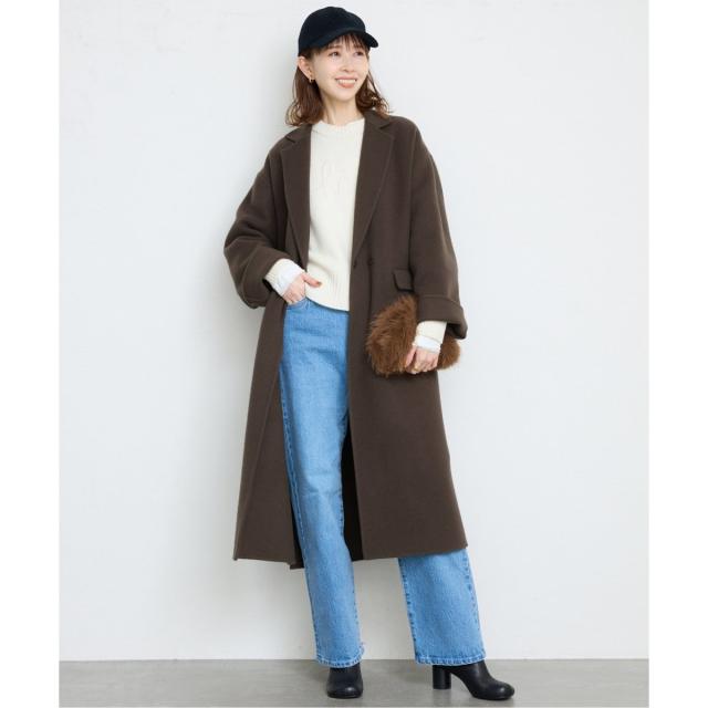 スローブイエナ souple wool ダブルフェイスチェスターコート