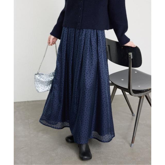 スローブイエナ オーガンジープリーツスカート SLOBE IENA(スローブイエナ)の「マットオーガンジープリーツ