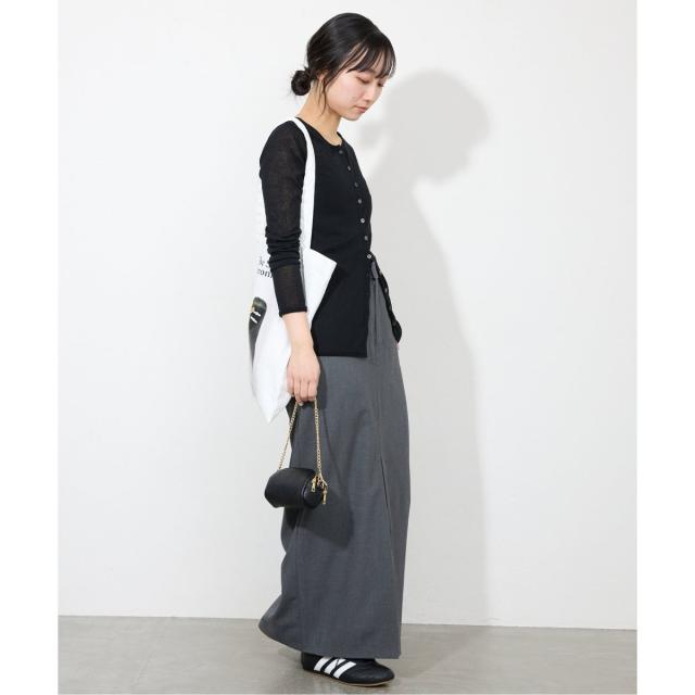 SLOBE IENA コットンシルク2wayカーディガン ブラック SLOBE IENA