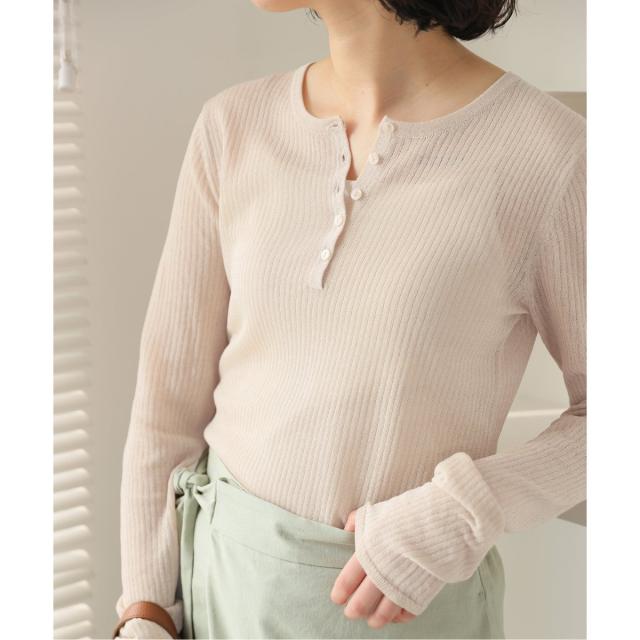 スローブ イエナ（SLOBE IENA）/《予約》シアーリブヘンリーネックプルオーバーの通販は 10,450円