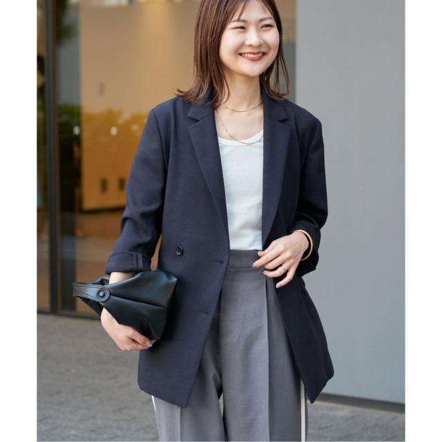 SLOBE IENA リネンライクダブルブレストジャケット 追加》リネンライクダブルブレストジャケット（その他ジャケット