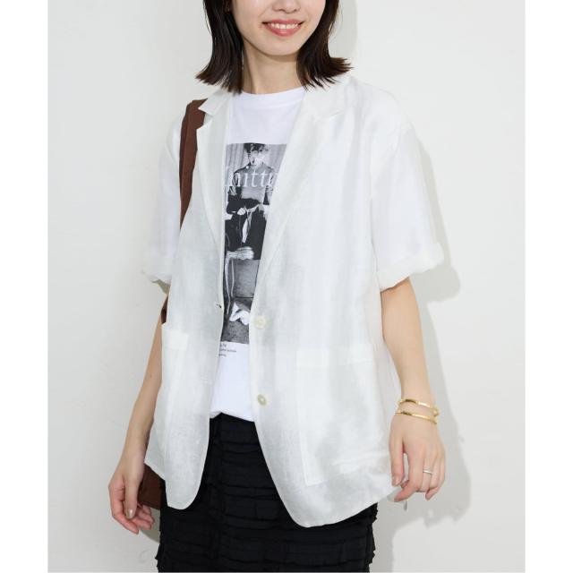 SLOBE IENA シアーハーフスリーブジャケット SLOBE IENA コート アウター シアーハーフスリーブジャケット