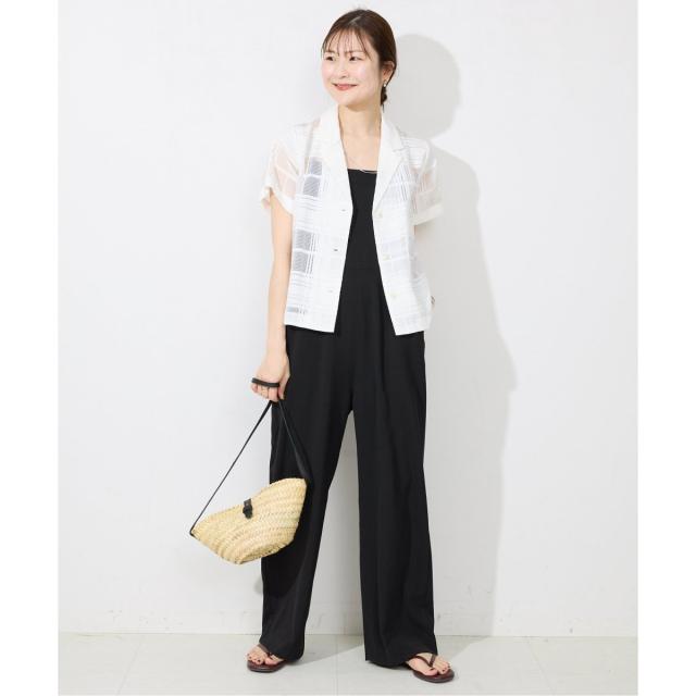 ★25SS完売品★SLOBE IENA イエナ　ナローサロペット×TEEセット ヘリンボーンナローストラップサロペット（サロペット