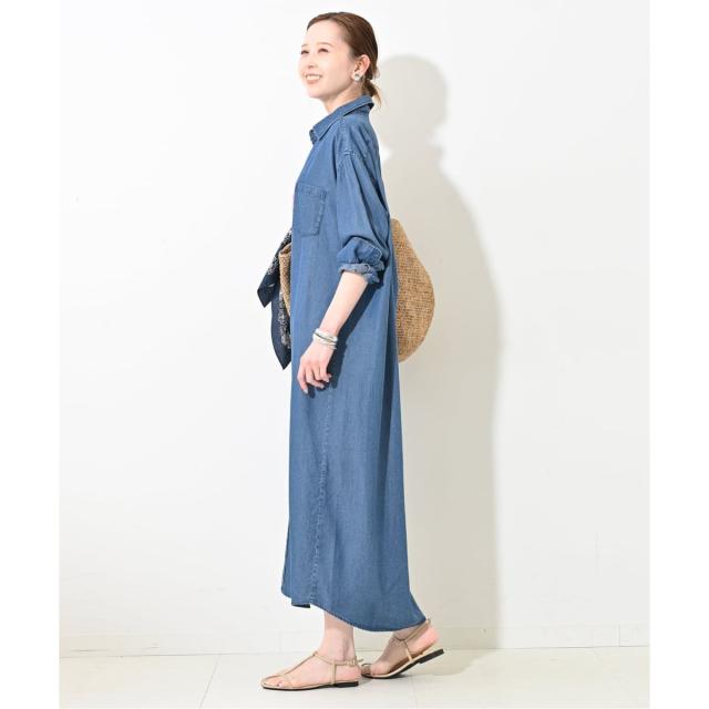【スローブイエナ】Le Denim デニムシャツワンピース ゆったり ロング SLOBE IENA（スローブイエナ）の「LE DENIM ロングワンピース