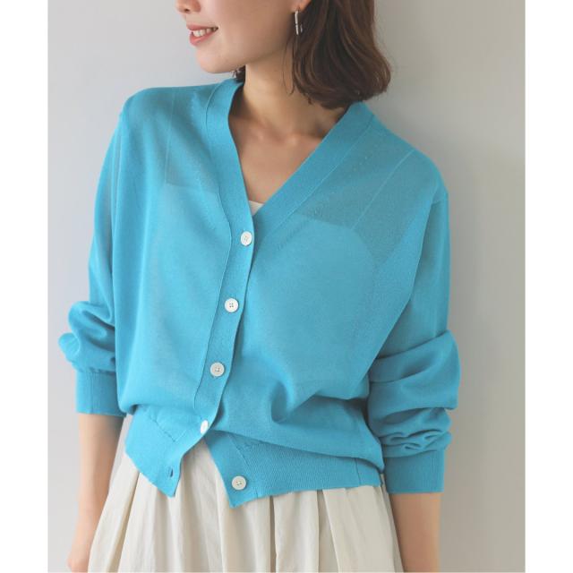 スローブ イエナ（SLOBE IENA）/《追加》リネン混シアーカーディガン