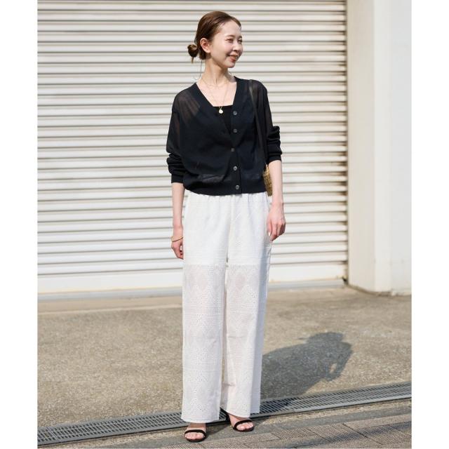 スローブ イエナ（SLOBE IENA）/《追加》リネン混シアーカーディガン