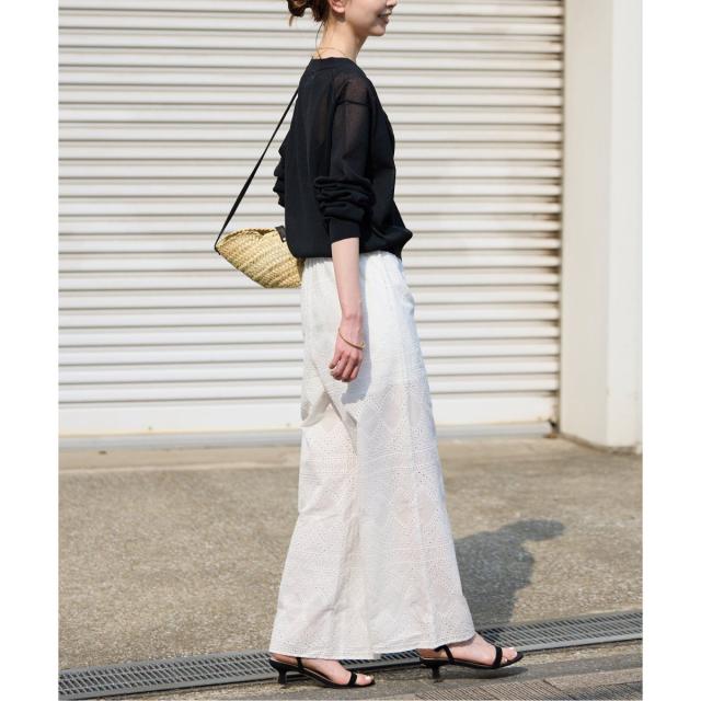 スローブ イエナ（SLOBE IENA）/《追加》リネン混シアーカーディガン