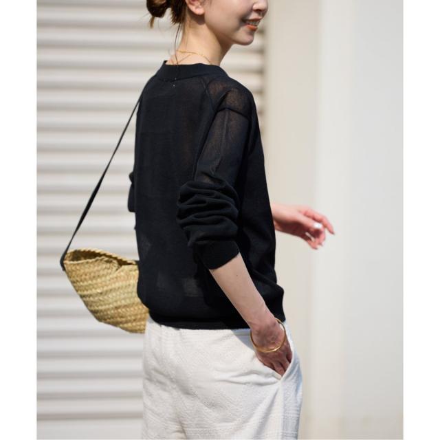 スローブ イエナ（SLOBE IENA）/《追加》リネン混シアーカーディガン