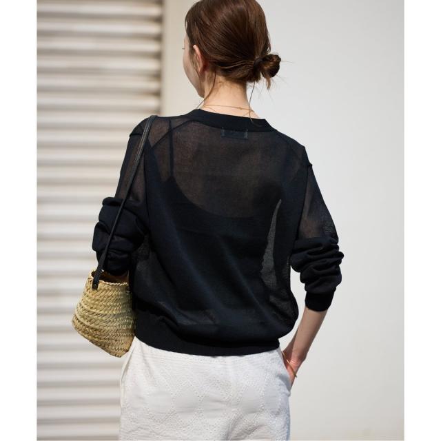 スローブ イエナ（SLOBE IENA）/《追加》リネン混シアーカーディガン