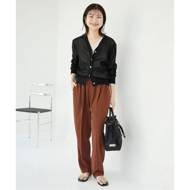 スローブ イエナ（SLOBE IENA）/《追加》リネン混シアーカーディガン